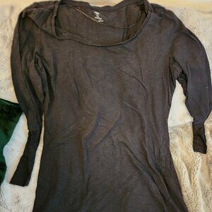 Black cotton H&M Long Sleeve Tee  Tunic Style - good condidtion